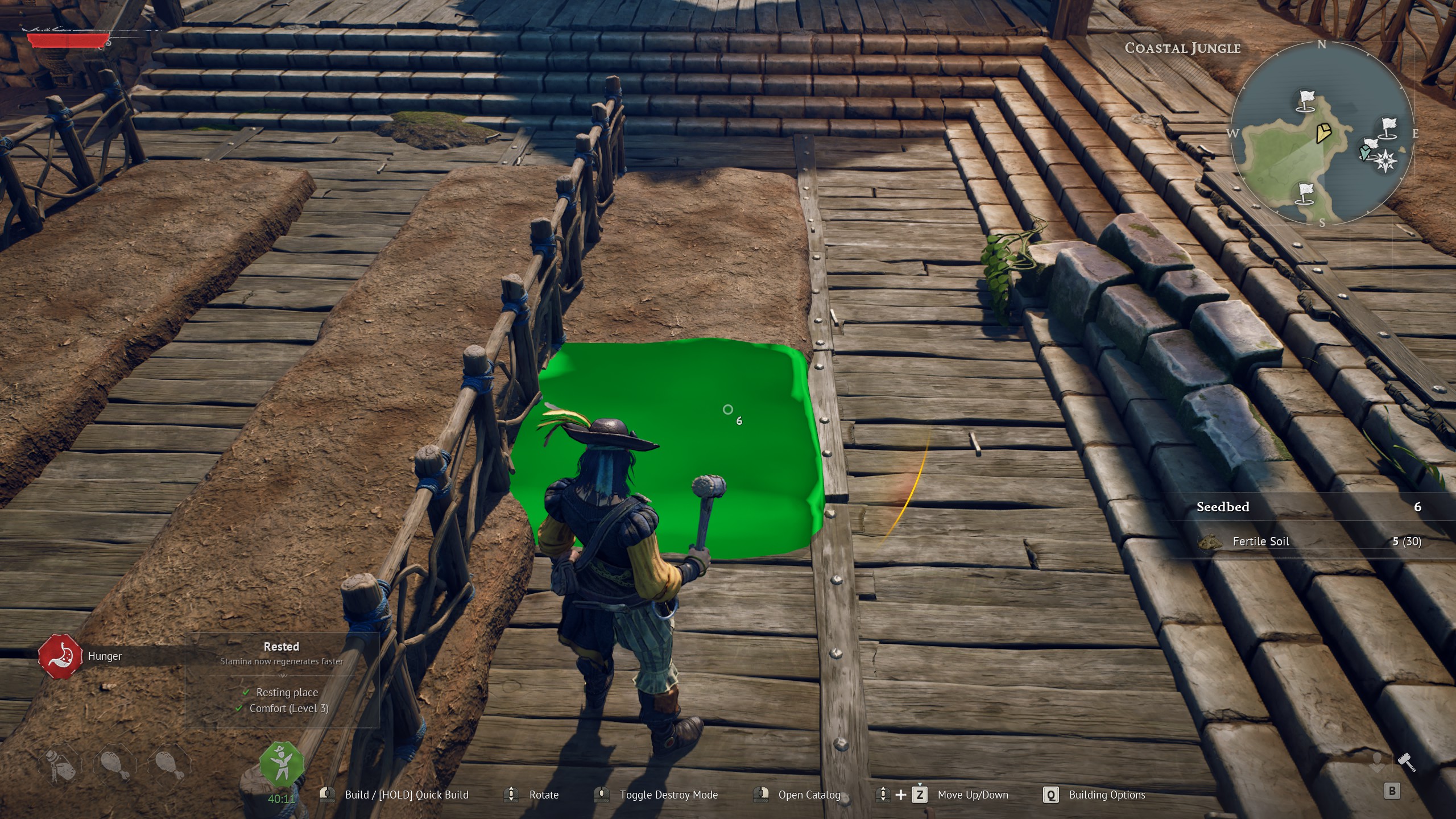 Seedbed in building menu