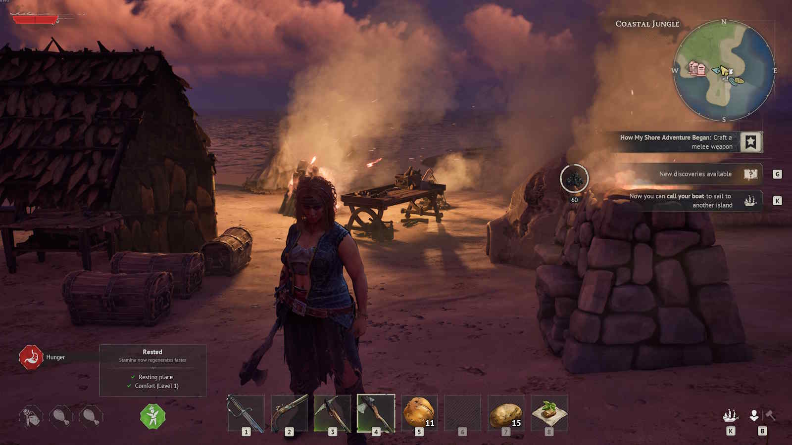 a basic camp in windrose